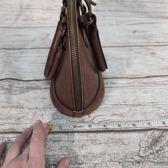 I Medici Firenze Brown Leather Satchel Handbag Women’s Small - Picture 6 of 13